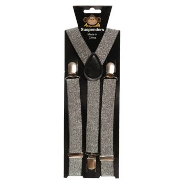 Hängslen glittrande silver one-size unisex