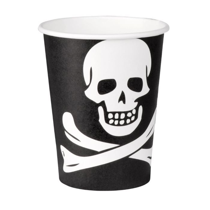 Piratkopp med döskalle 10x - 210 ml