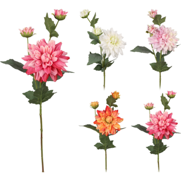 Konstgjord dahlia på stjälk 20 cm 
