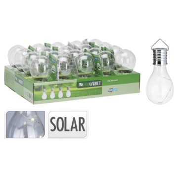 Solcellsdriven lampa återuppladdningsbar - 15x7,5 cm