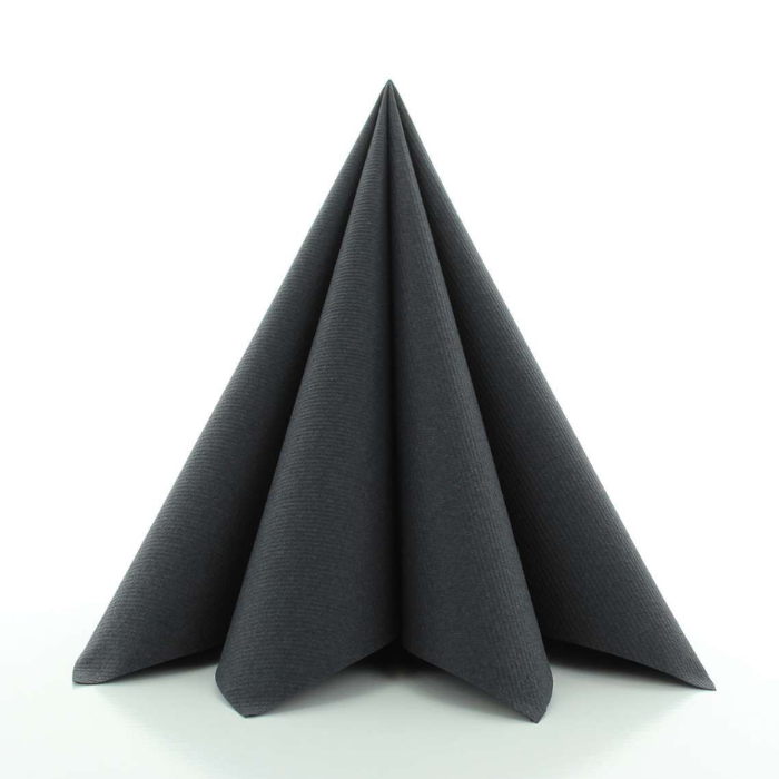 Lyxservetter svart 12x - 40x40 cm