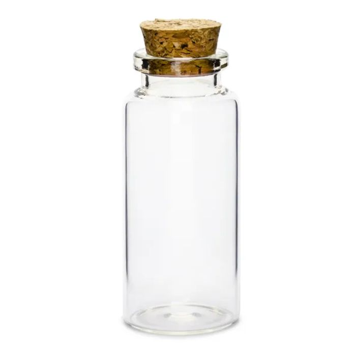 Glasbehållare med korkpropp 12x - 35 ml 
