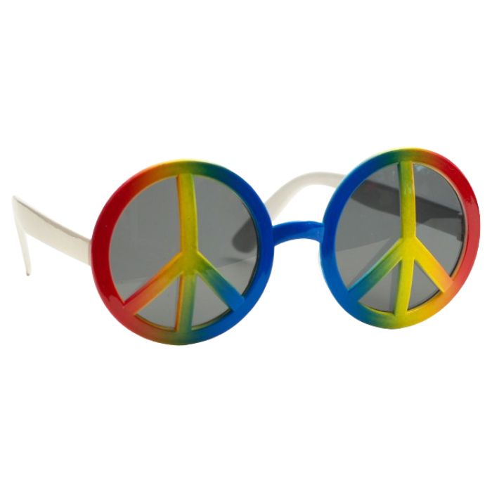 Hippie peace flerfärgade solglasögon