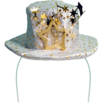 Silverhatt med guldstjärna 20x3 cm