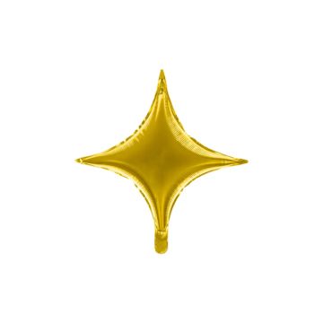 Stjärnformad folieballong guld 45 cm