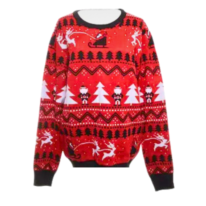 Jultröja röd stilett 