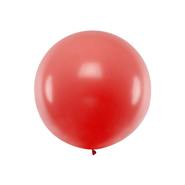Kjempestor pastell röd ballong - 1 meter