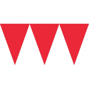 Röd Plast Flagggirlang - 4,5 meter
