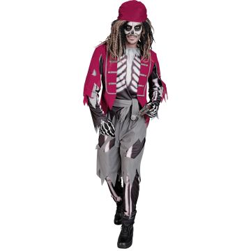 Piratskelettkostym för herr