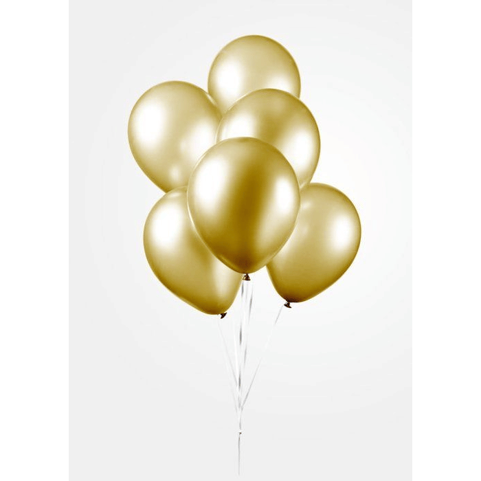 Metallic guldballonger 100x - 33 cm