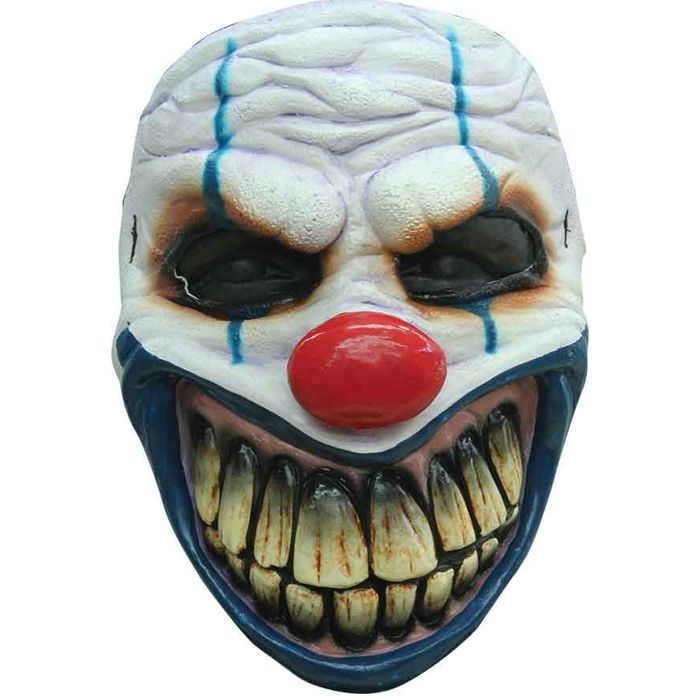 Läskig stor mund clownmask