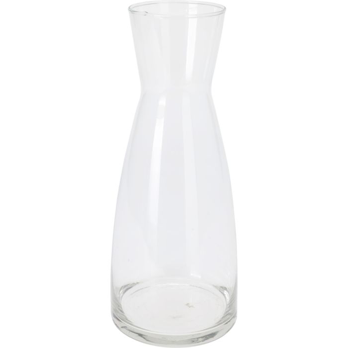 Klar glaskaraffel 1 liter Ø 10 x H 25 cm