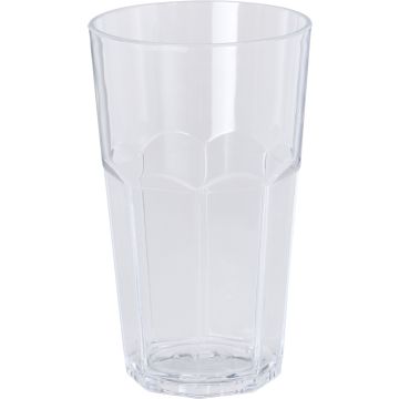 Drinkglas i akryl 370 ml med facetterat design