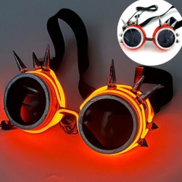 LED-glasögon med piggar orange