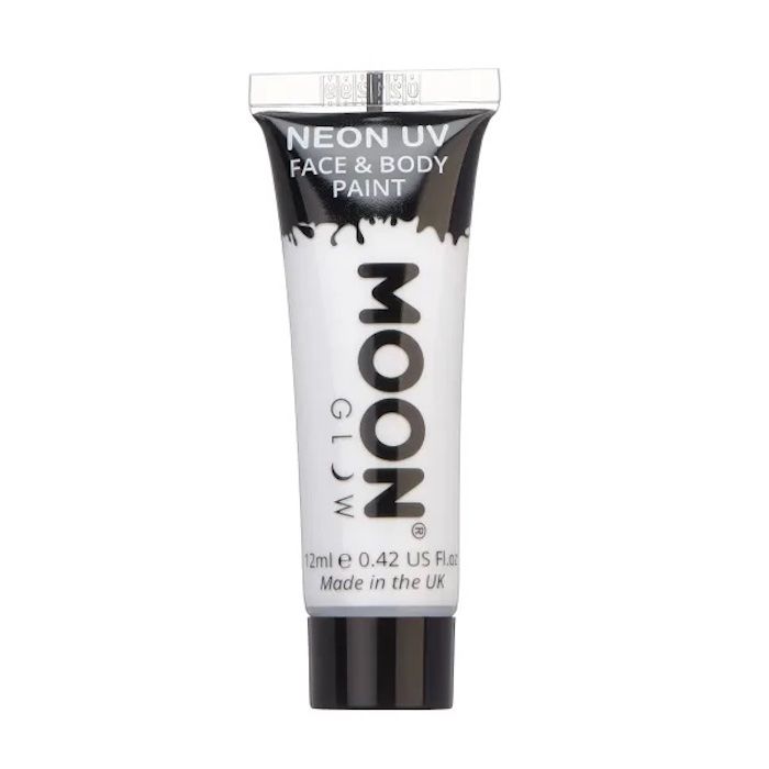 Neon UV Ansikts- och kroppsfärg Intensiv Vit 12 ml Moon Creations
