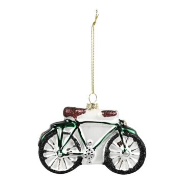 Glittrande cykel med guldsnöre för hängning Det Gamla Apoteket