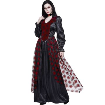 Victoriansk vampyrklänning med krage