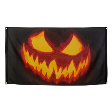 Halloween pumpa polyester banner - 150x90 cm