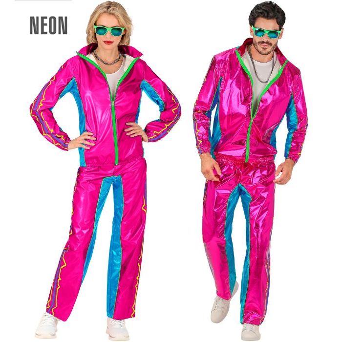 Rosa retro disco overall - 2 delar