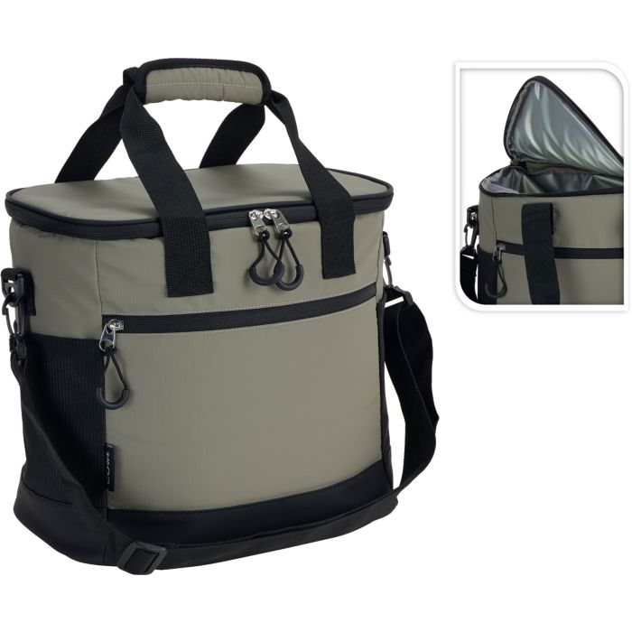 Kylväska 18 liter ljus beige med nätfickor