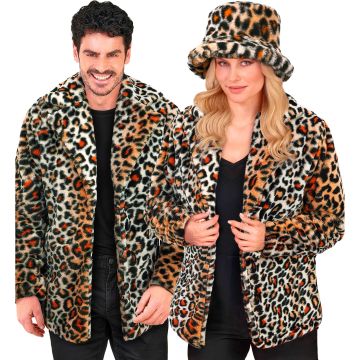 Leoaprdotterad pälsjacka i unisex-snitt