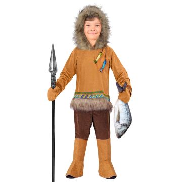 Eskimo kostym för pojkar - 4 delar