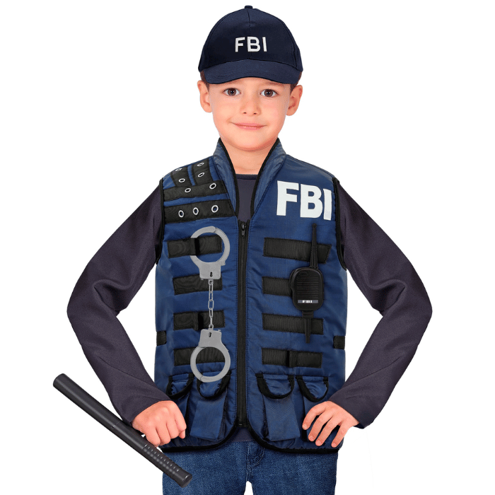 FBI polisdräkt för barn - 4 delar