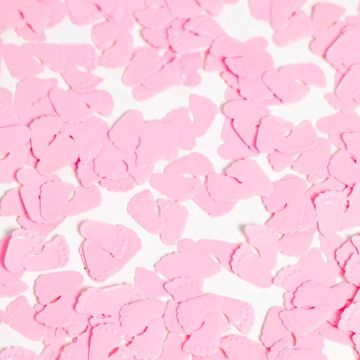 Rosa babyfötter bordsconfetti - 14 g