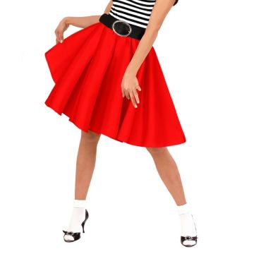 Röd rock'n'roll nederdel - Onesize