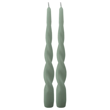 Snurrade stakar antik grön 2x - 24 cm
