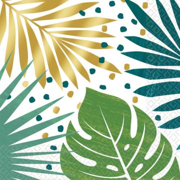 Monstera & Palm Servetter 16x - 33 x 33 cm