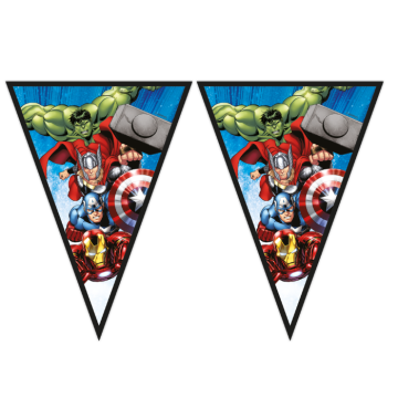 Avengers flaggbanderoll med 9 flaggor