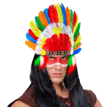 Flerfärgad indiansk hövding fedora