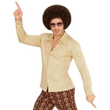 70-talsskjorta beige långärmad