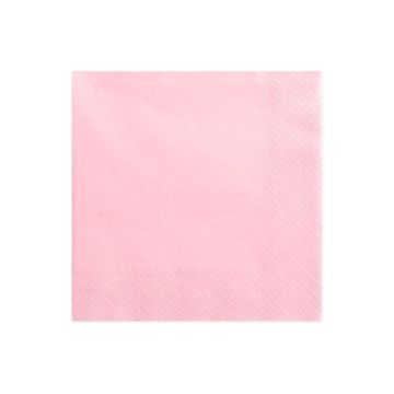 Pastellrosa servetter 20x - 33x33 cm