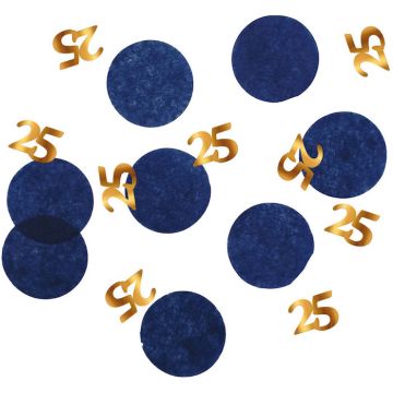 25-års konfetti blå - 25 g