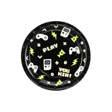 Pappfat med gamepad motiv 6x - 23x23 cm