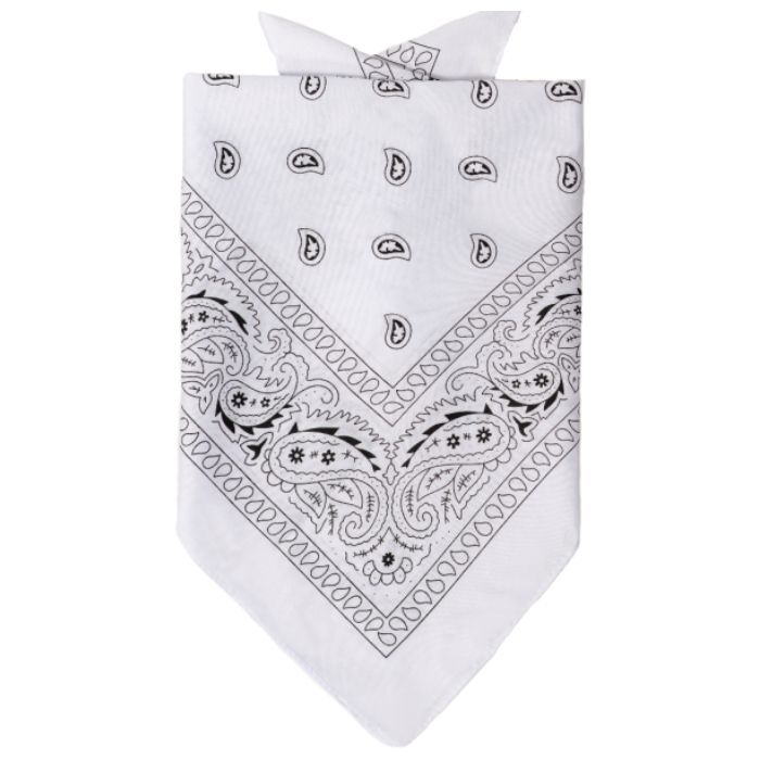 Bandana med traditionellt mönster vit - onesize