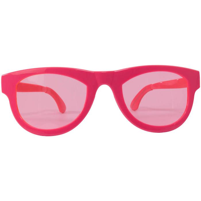 XXL neonrosa solglasögon - 32x10 cm