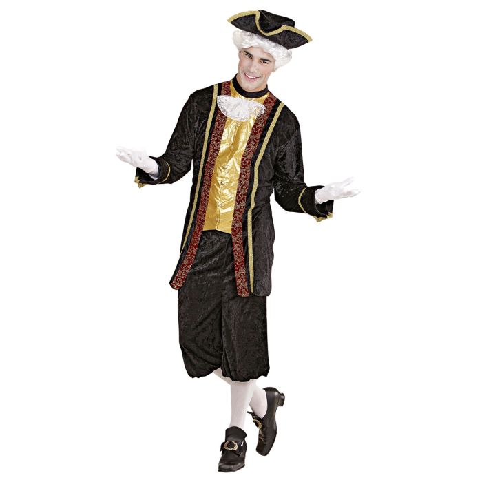 Venezianiskt herrekostym med jabot