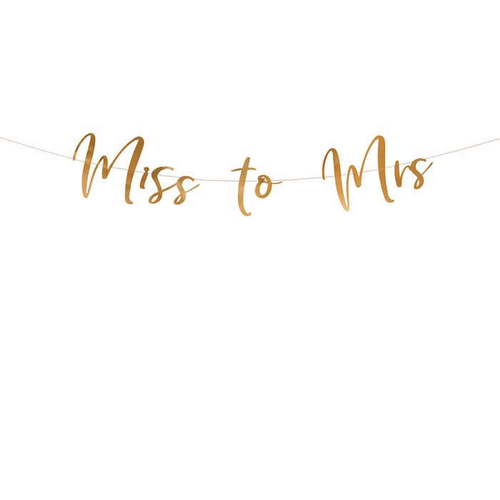 Guld Miss to Mrs Girlang - 18 x 76 cm