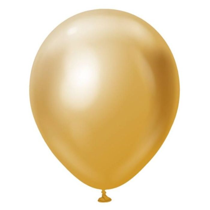 Ballonger Chrome guld 22 cm 100x 