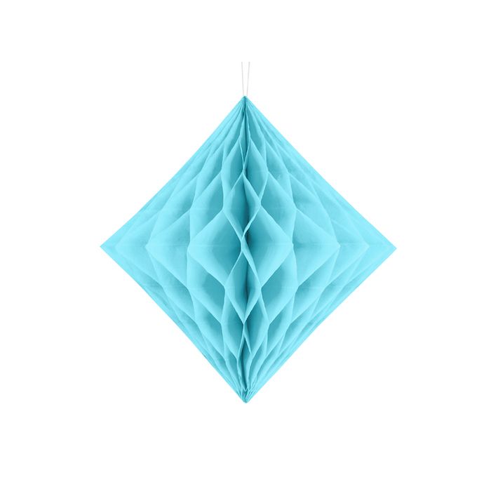 Diamant honeycomb I ljusblå - 20 cm