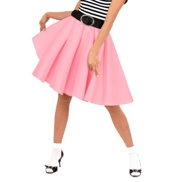 Ljusrosa rock'n'roll kjol - Onesize