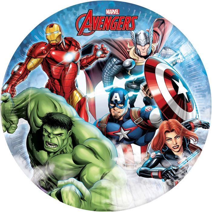 The avengers papptallrikar 8x - 23 cm