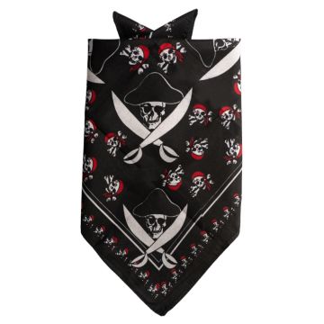 Piratbandana svart 52x55 cm