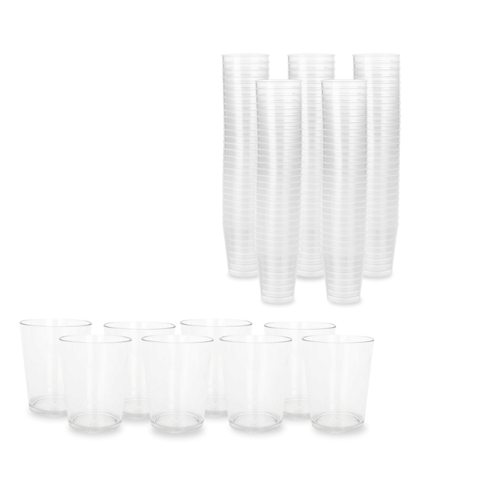 3 cl plastshotglas 100x klara återanvändbara