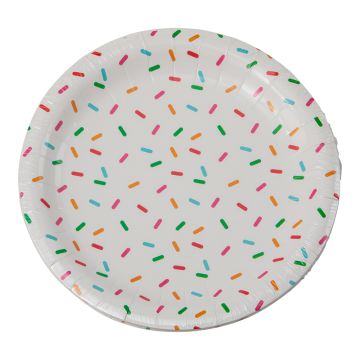Papptallrik med karamellmönster 8x - 23 cm