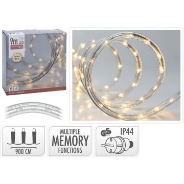 LED-ljusslang 9 meter varmvit med 8 funktioner
