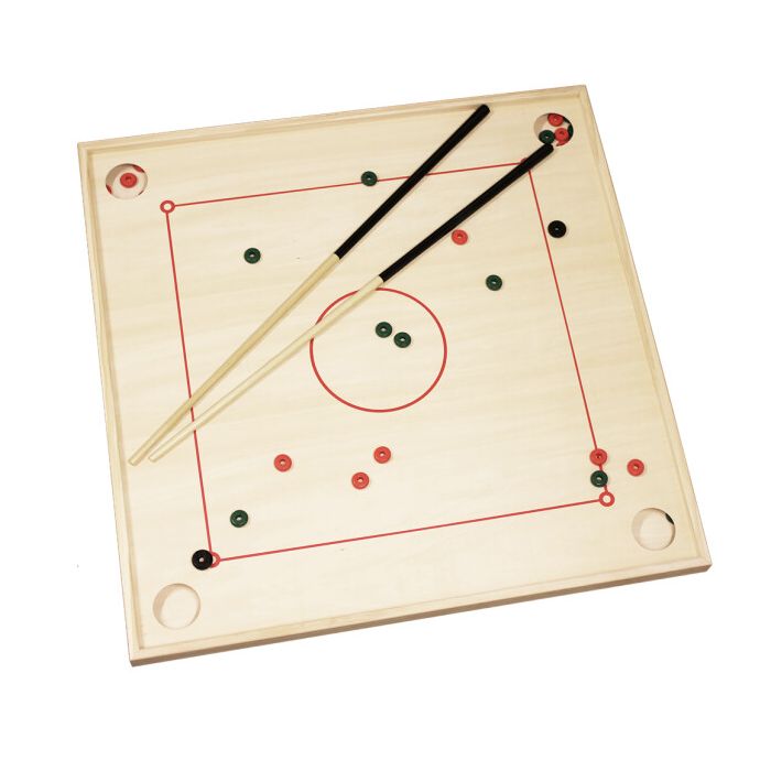 Bobspel i trä 88x88 cm inkl 2x koar